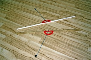 A simple quadrant, needed to measure the distances to the planets and to measure the parallax angle.