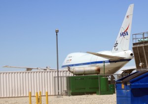 SOFIA preparing for tonight's flight outside the hangar