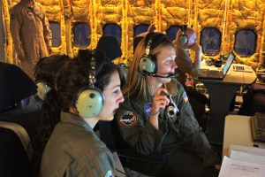STAR interns Rebecca Salvemini and Carey Baxter at the AAA station.