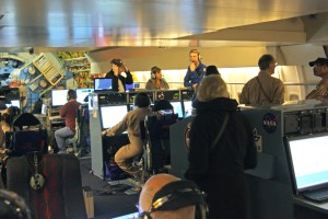 Closing the telescope door and preparing to land.