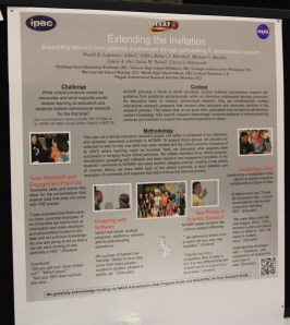 Educational poster on Extending the Invitation to participate in authentic science through NITARP.