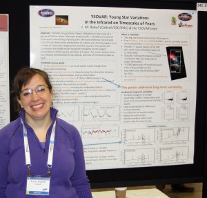 Dr. Luisa Rebull and her poster
