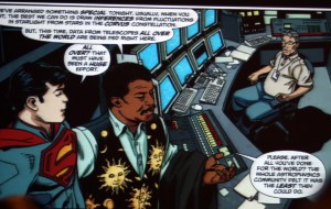 Superman visits the Hayden Planetarium