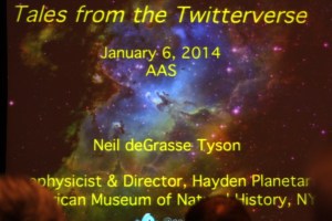 Title slide for Neil deGrasse Tyson's talk