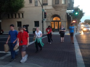 NITARP students exploring Old Town Pasadena.