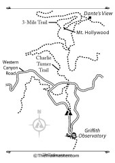 Road map to Griffith Observatory.