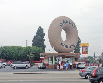 Randy's Donuts near the LAX airport. They're very tasty!