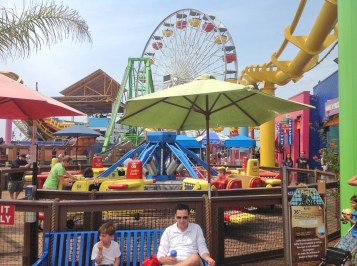 Rides and colors on Santa Monica Pier.