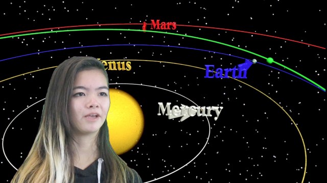 Path to Mars-green dot