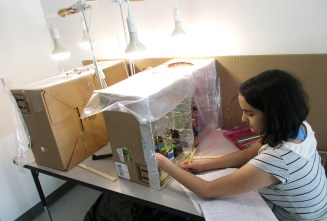 Hayley collecting Mars soil data-s