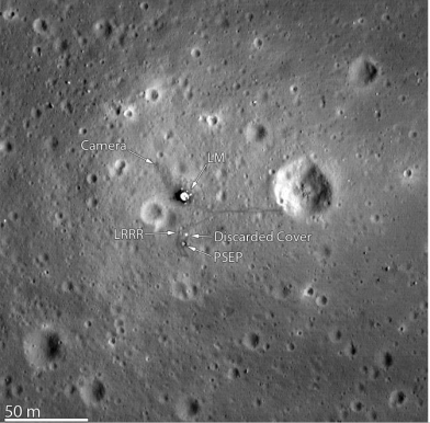 Apollo 11 landing site from Lunar Recon